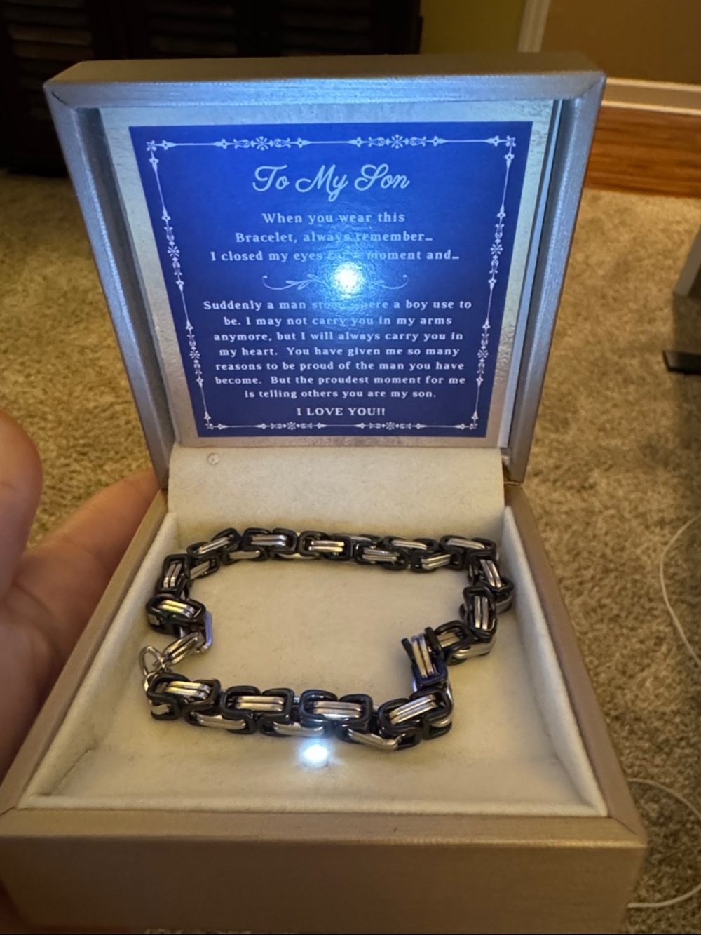 Men's Chain Bracelet - To My Son Gift - received as a gift. Never used